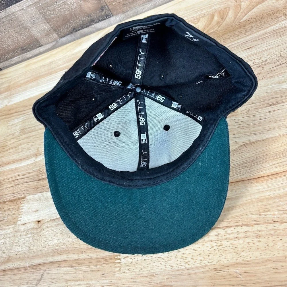 Baylor Bears‎ New Era 59FIFTY Fitted Cap Hat Black Teal Brim Size 7 3/8
